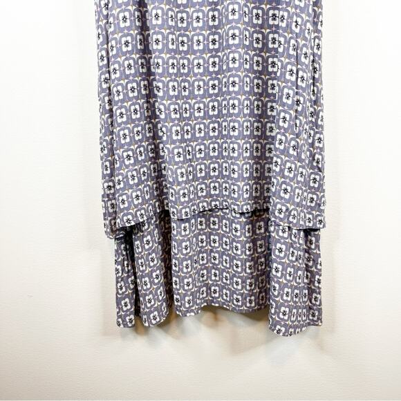 FLAX Geometric Print Pull On Layered Maxi Skirt L - Picture 4 of 5